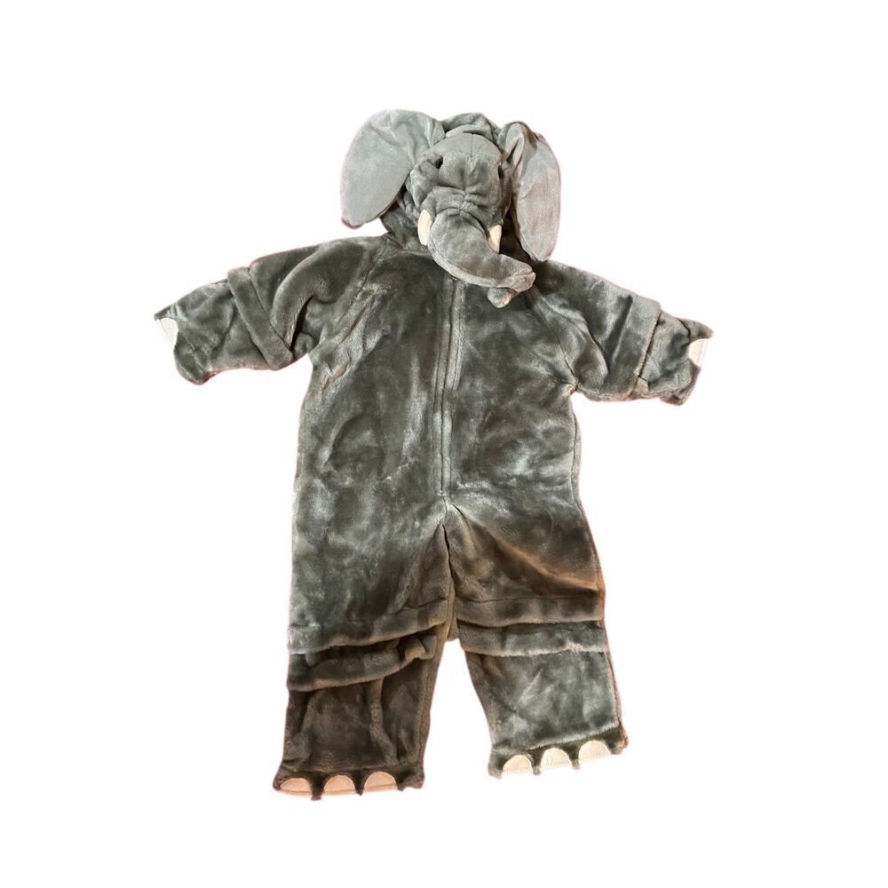 Kids elephant toddler costume furry warm zip up costume 2/4T